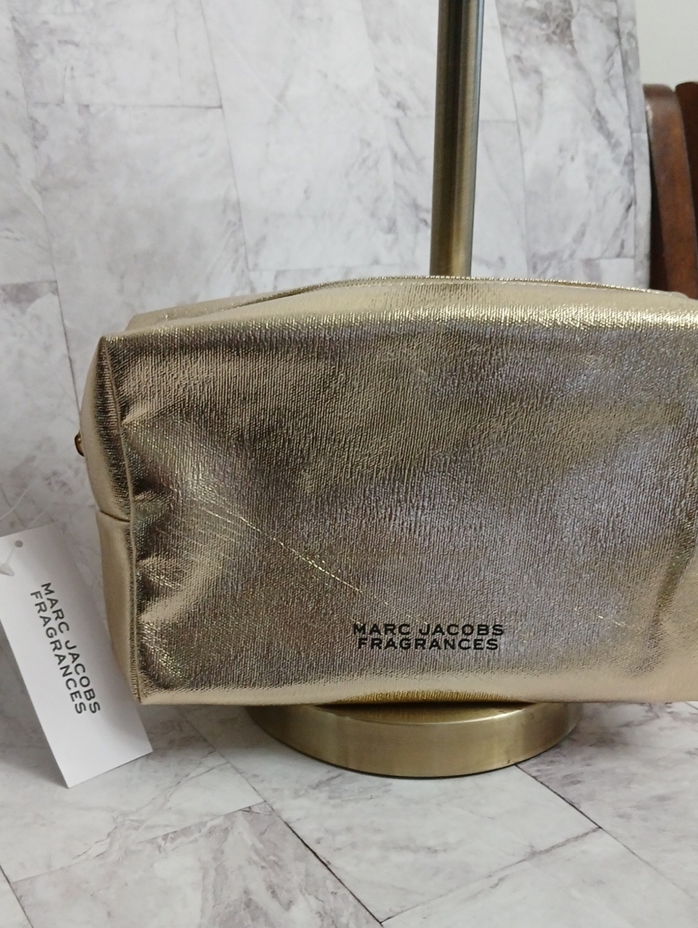 Marc Jacobs Metallic Gold Cosmetic Pouch